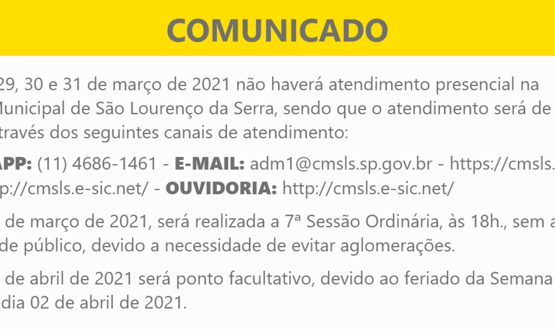 COMUNICADO