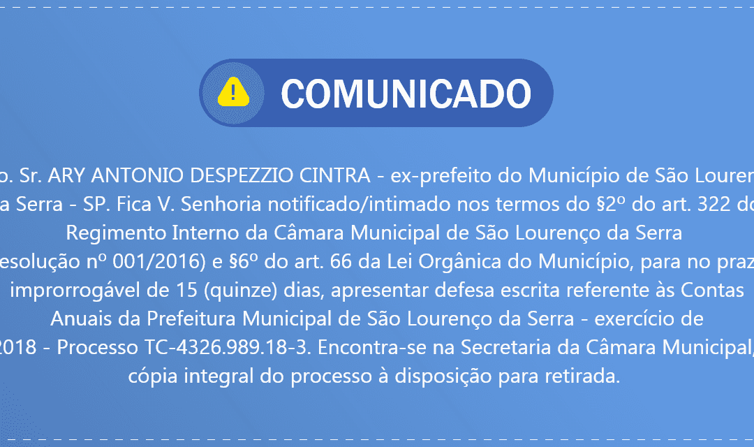 COMUNICADO